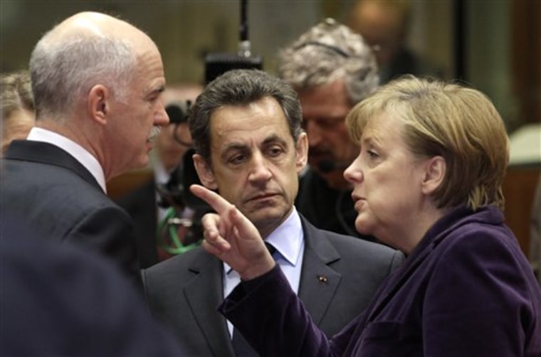 Nicolas Sarkozy, Angela Merkel, George Papandreou